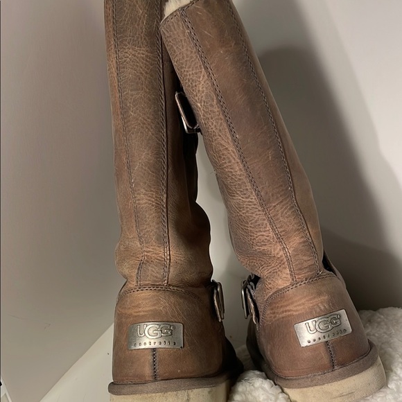 UGG Brown Leather Boots - Picture 2 of 7